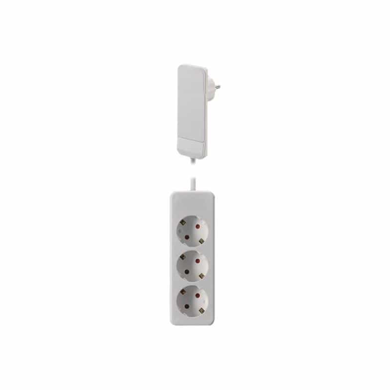 BACHMANN Flachstecker FLAT PLUG mit 3-fach Steckdosenleiste - für den Markt: D / A / L / - 1 Stück (