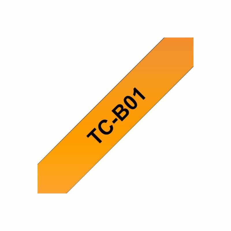 BROTHER Schriftbandkassette signalorange schwarz