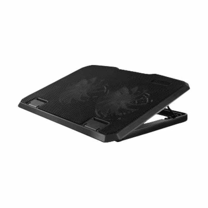 HAMA "Black" - Notebookständer mit 2 Lüftern - 39.6 cm ( 15.6" ) - 140 mm - Schwarz