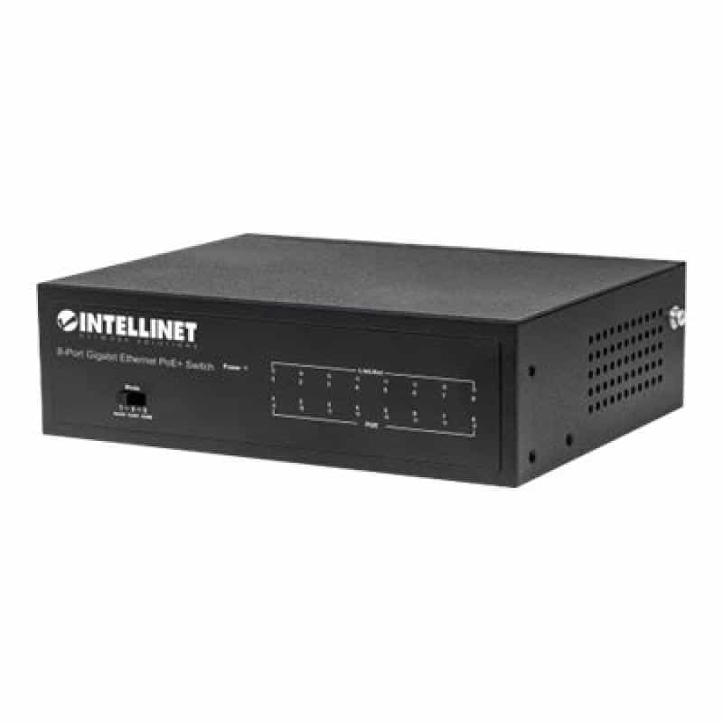 INTELLINET 8-Port Gigabit Ethernet PoE+ Switch