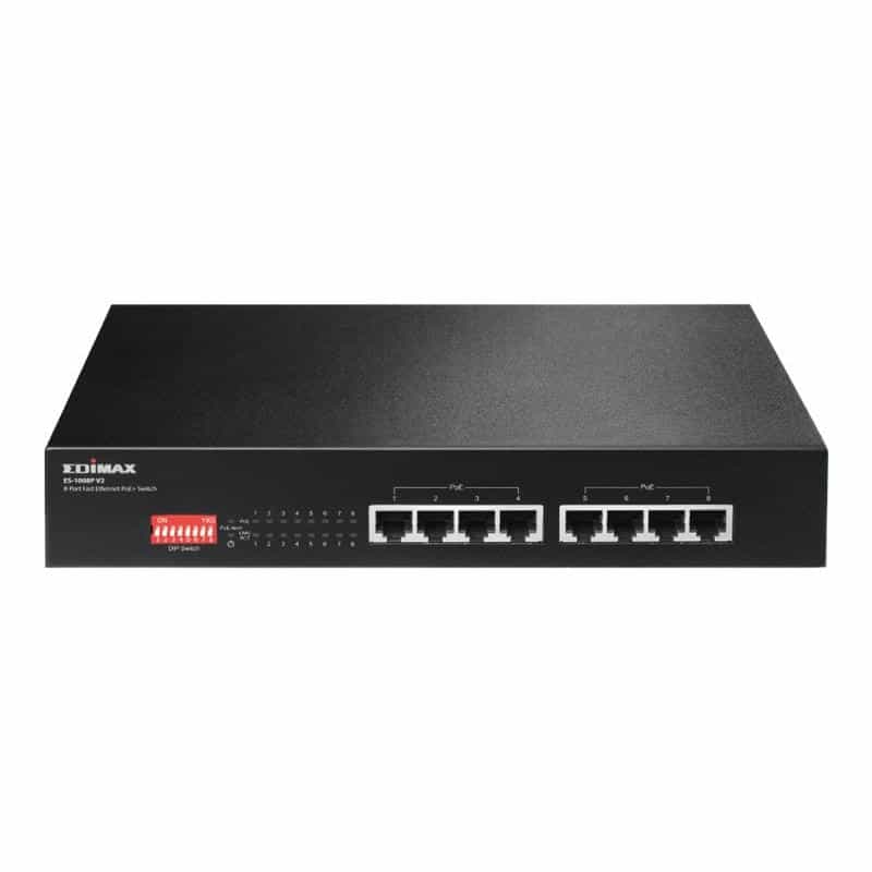 EDIMAX ES-1008P V2 8-Port Fast Ethernet PoE+ Switch