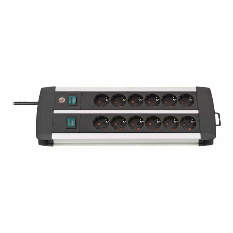 BRENNENSTUHL Steckdosenleiste Premium-Duo-Alu-Line 2x6fach 3m