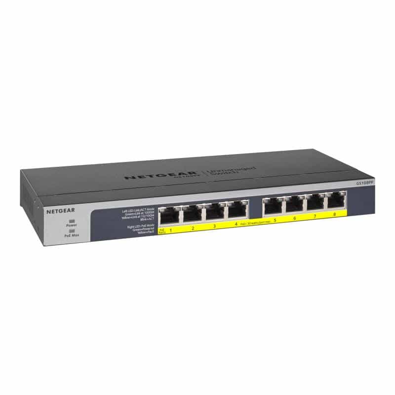 NETGEAR GS108 Gigabit Switch 8x GB-LAN / POE+