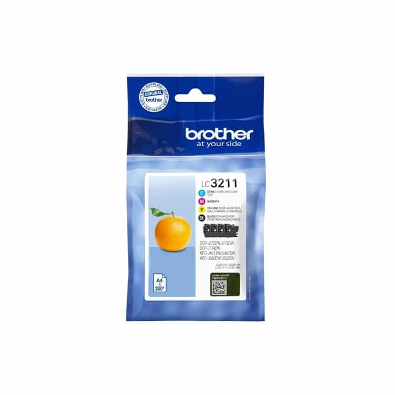 BROTHER LC3211 4er Pack Schwarz, Gelb, Cyan, Magenta Tintenpatrone