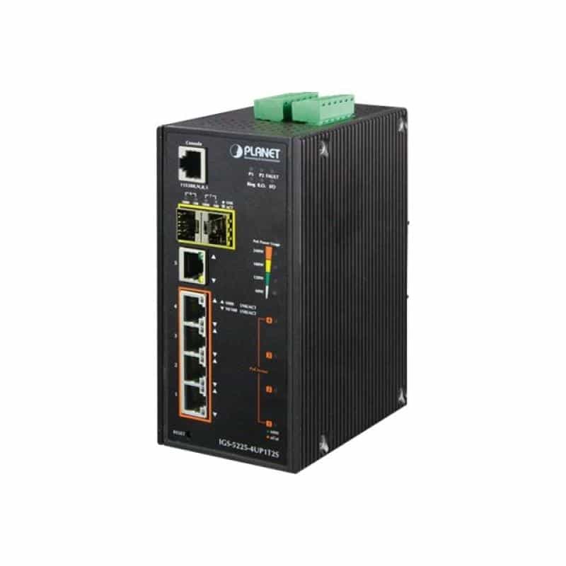 PLANET TECHNOLOGY PLANET Industrial L2+ 4-Port 10/100/1000T Ultra PoE +