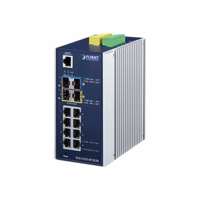 PLANET TECHNOLOGY PLANET Industrial L2+ 8-Port 10/100/1000T + 2-Port