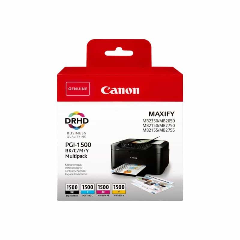 CANON PGI 1500 BK/C/M/Y Multipack 4er Pack Schwarz, Gelb, Cyan, Magenta Tintenbehälter
