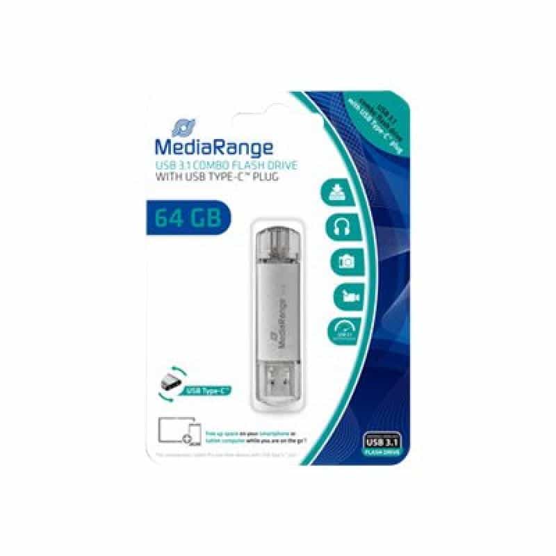 MEDIARANGE USB-Stick 64 GB MediaRange USB 3.1 combo mit USB Type-C MEDIARANGE USB-Stick 64 GB MediaRange USB 3.1 combo mit USB Type-C
