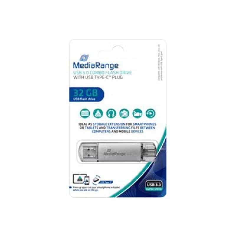 MEDIARANGE USB-Stick 32 GB MediaRange USB 3.1 combo mit USB Type-C
