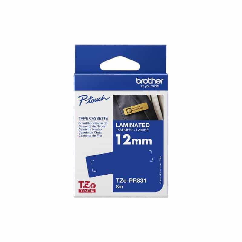 BROTHER Tapes TZePR831 12mm Gold/Black