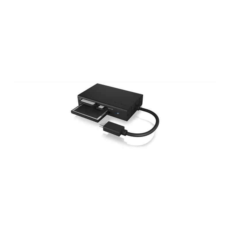 RAIDSONIC ICY BOX IB-CR401-C3 Externer Multi-Kartenleser mit USB 3.0 Type-C Anschluss 1x CF 1x SD 4.