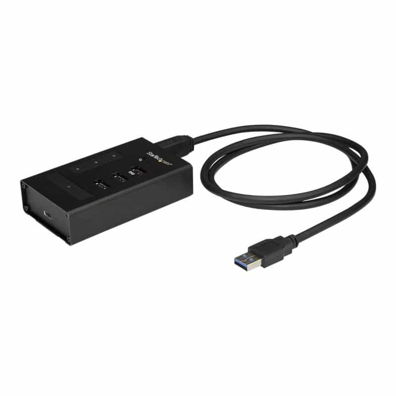STARTECH.COM 4 Port USB Hub - Metall - USB-A zu 3x USB-A und 1x USB-C - USB 3.0 - Industrieller USB