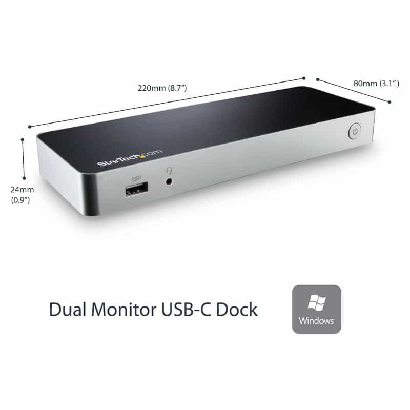 STARTECH.COM Dual Monitor USB-C Dockingstation für Win MST - 60W Power Delivery 4K - HDMI auf DVI
