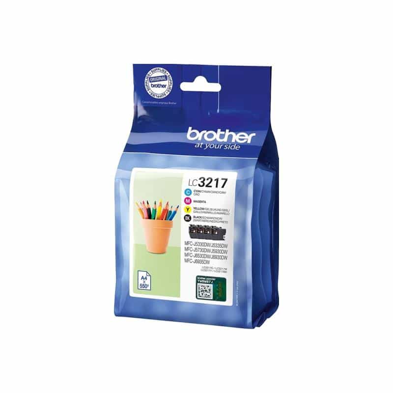 BROTHER LC3217 Value Pack - 4er-Pack - Schwarz, Gelb, Cyan, Magenta - Original - Tintenpatrone