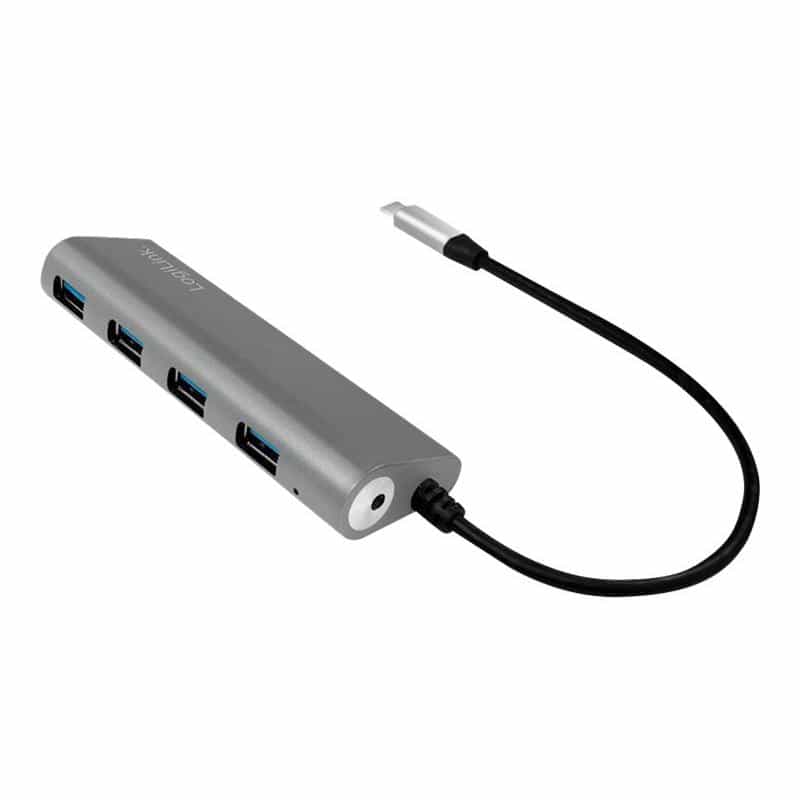 LOGILINK USB 3.1 HUB 4-port Type-C Aluminium grau