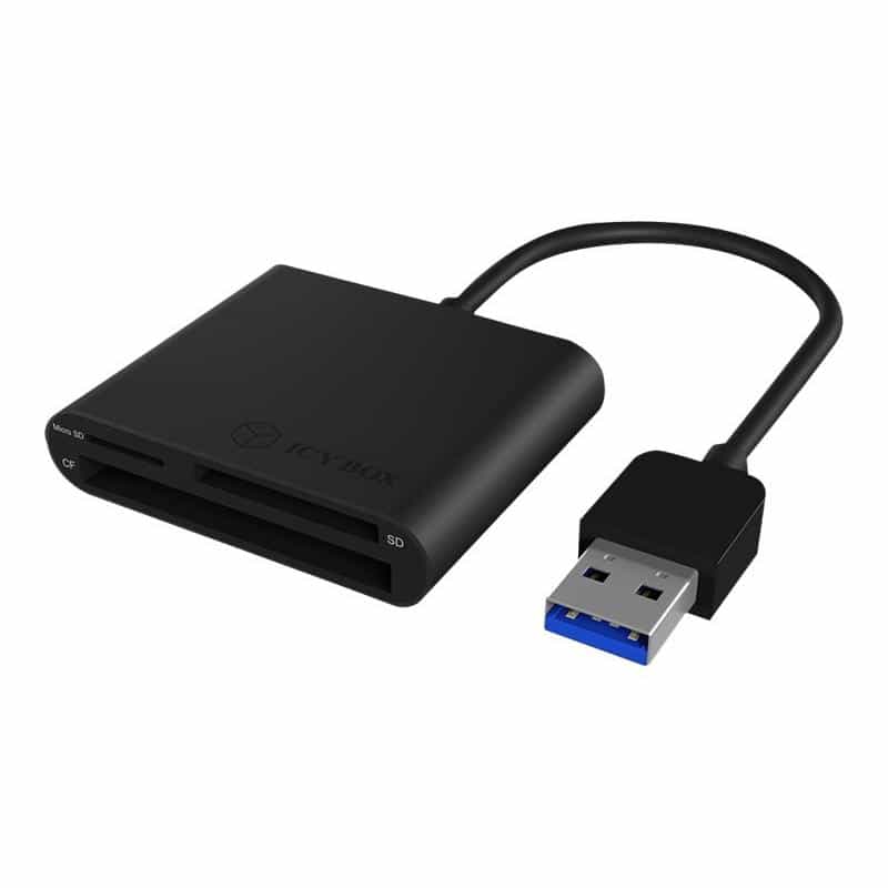 RAIDSONIC MultiReader IcyBox 3xCard CF,SD,microSD IB-CR301-U3 retail