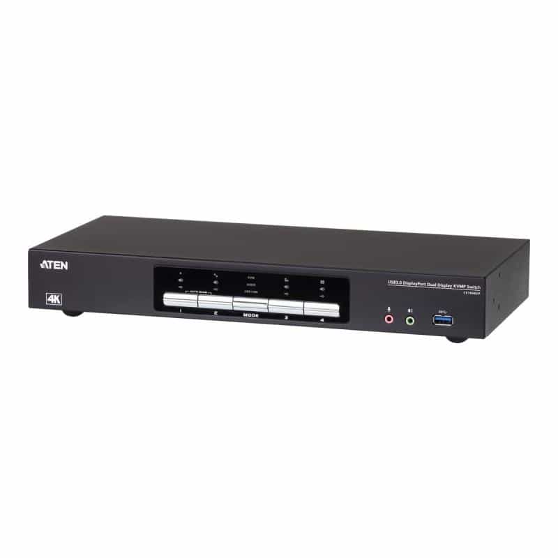 ATEN CS1944DP KVMP-Switch 4-fach, DisplayPort für 2 Displays 4K, USB 3.0, Audio