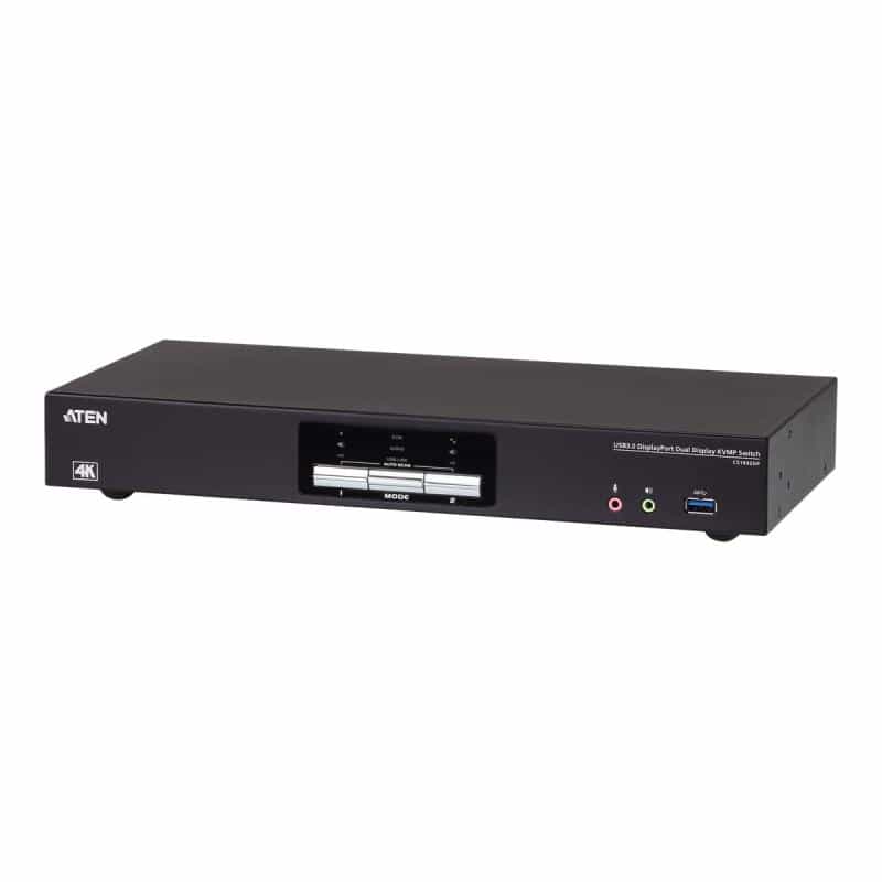 ATEN CS1942DP KVMP-Switch 2-fach, DisplayPort für 2 Displays 4K, USB 3.0, Audio
