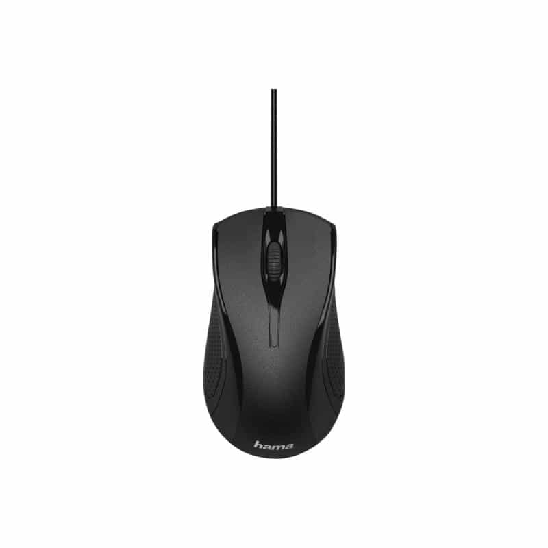 HAMA MC-200 - Maus - optisch - 3 Tasten - kabelgebunden - USB - Schwarz