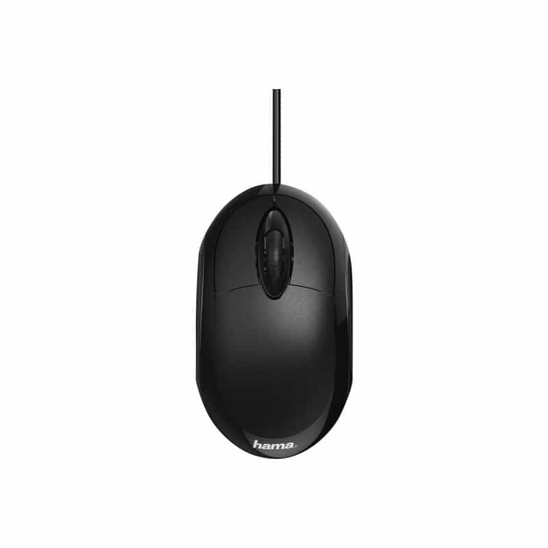 HAMA MC-100 - Maus - optisch - 3 Tasten - kabelgebunden - USB - Schwarz (00182600)
