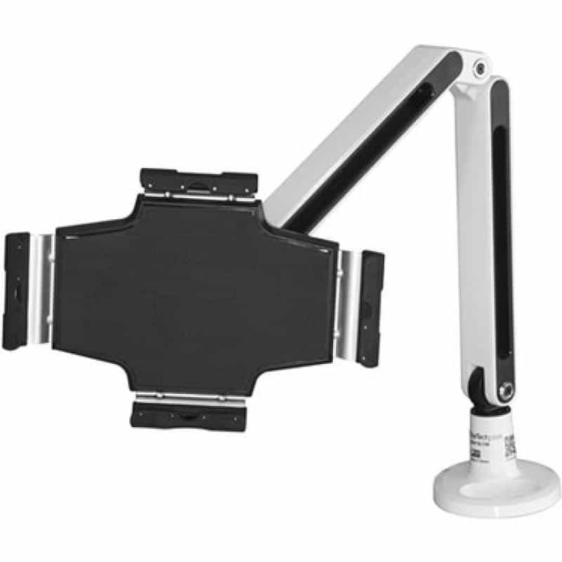 STARTECH.COM Schreibtisch Tablet Halter - Schwenkbarer Arm - Für iPad und Android - Weiss
