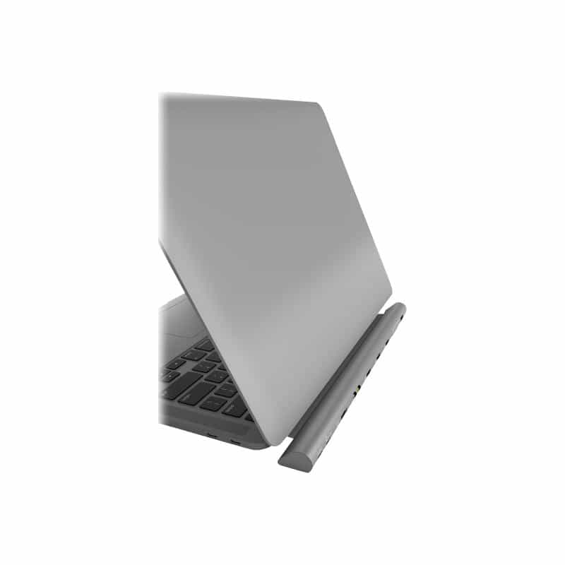 TERRATEC Aluminium USB Type-C Adapter mit USB-C PD HDMI Klinke fuer Mikrofon und Kopfhoerer 3x USB 3