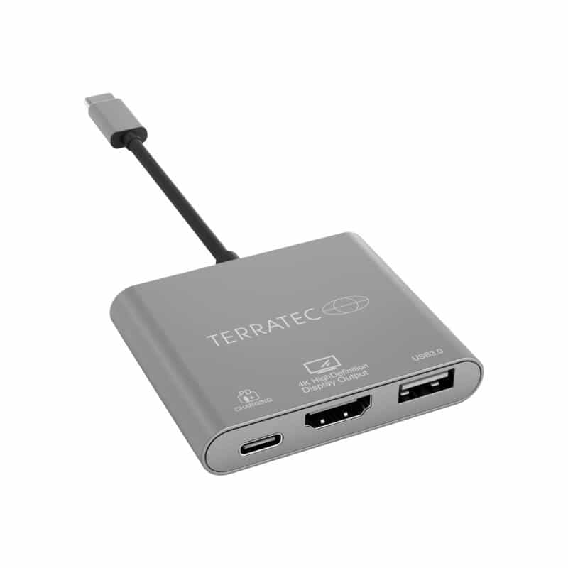 TERRATEC USB Type-C Adapter mit USB-C PD HDMI USB 3.0 Port