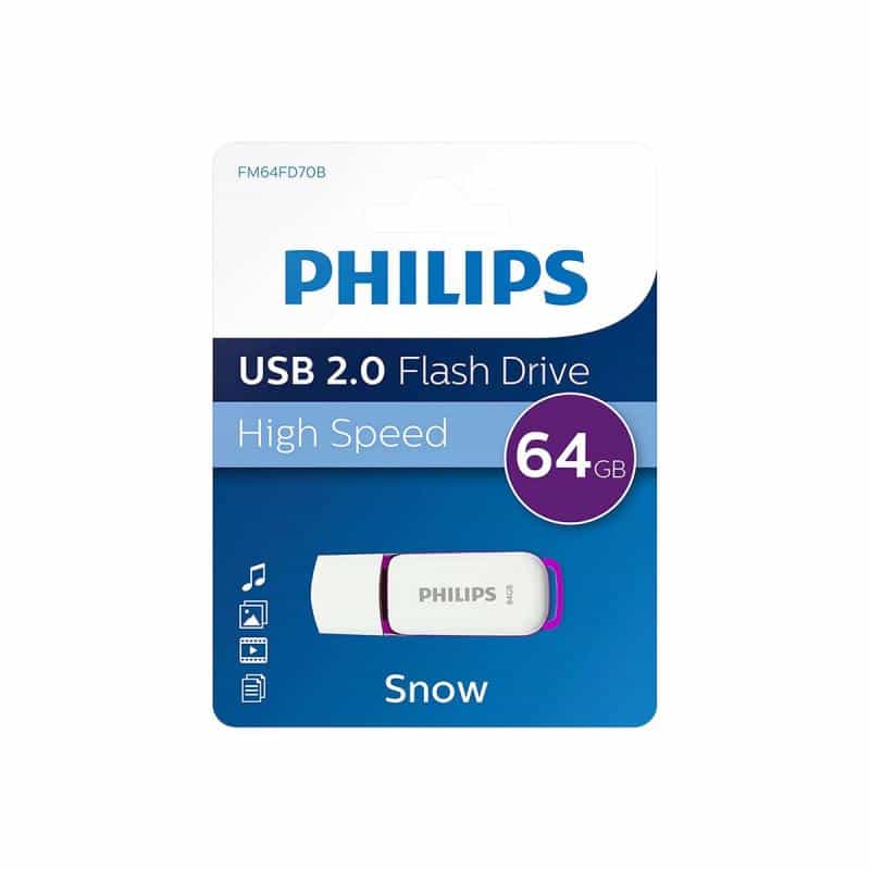 PHILIPS USB-Stick 64GB 2.0 USB Snow Edition purple