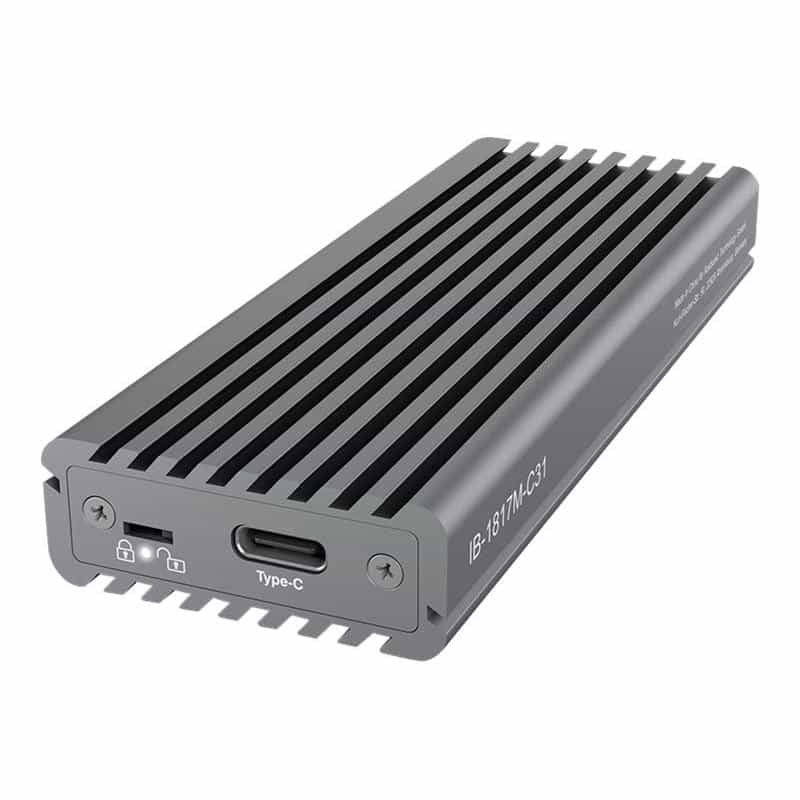 RAIDSONIC ICY BOX IB-1817M-C31 Externes Gehaeuse fuer M.2 NVMe SSD mit USB3.1 Type-C bis zu 10Gbits