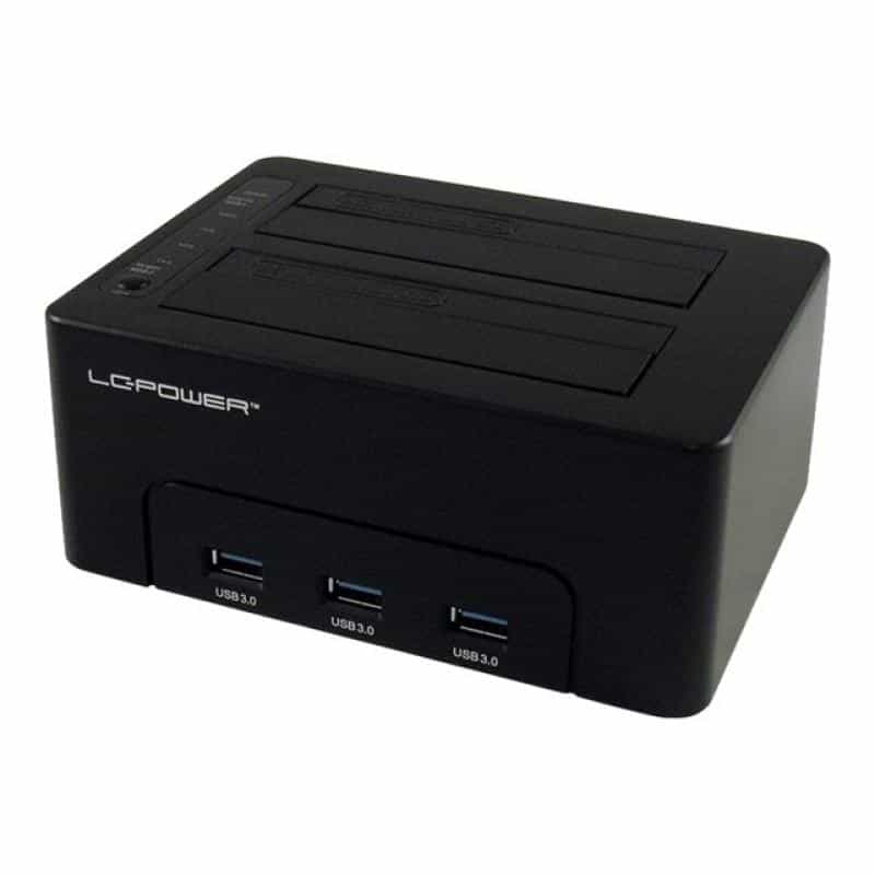 LC-POWER Dockingstation LC-Power USB 3.0 2-Bay 2,5"/3,5"HDD/SSD+3xHub