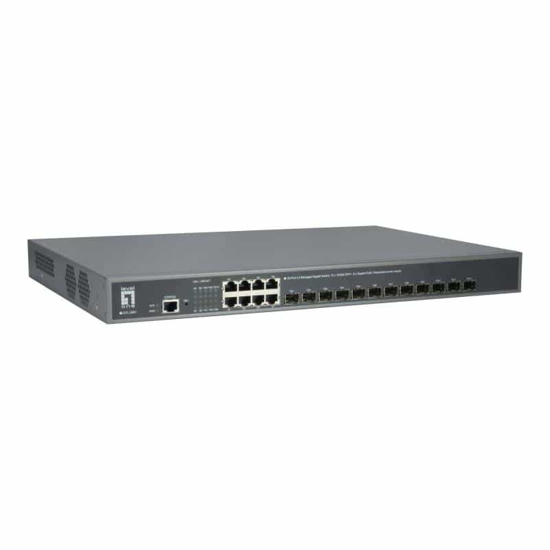 LEVEL ONE Switch  8x GE GTL-2091 12xGSFP 19"
