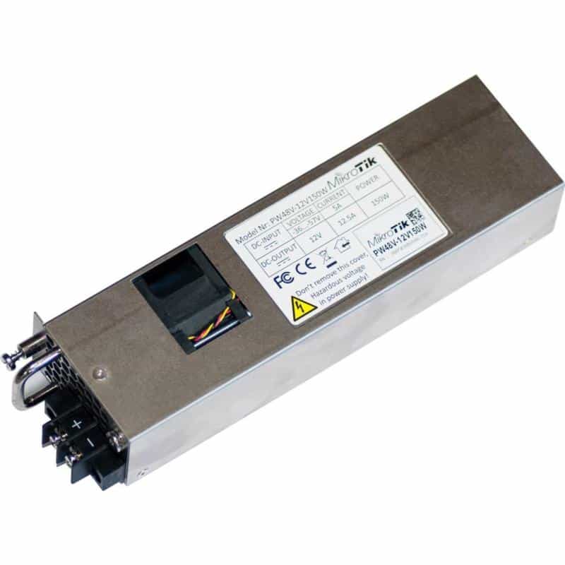 MIKROTIK PW48V-12V150W 150W Schwarz - Grau - Silber Netzteil und Spannungsumwandler (PW48V-12V150W)