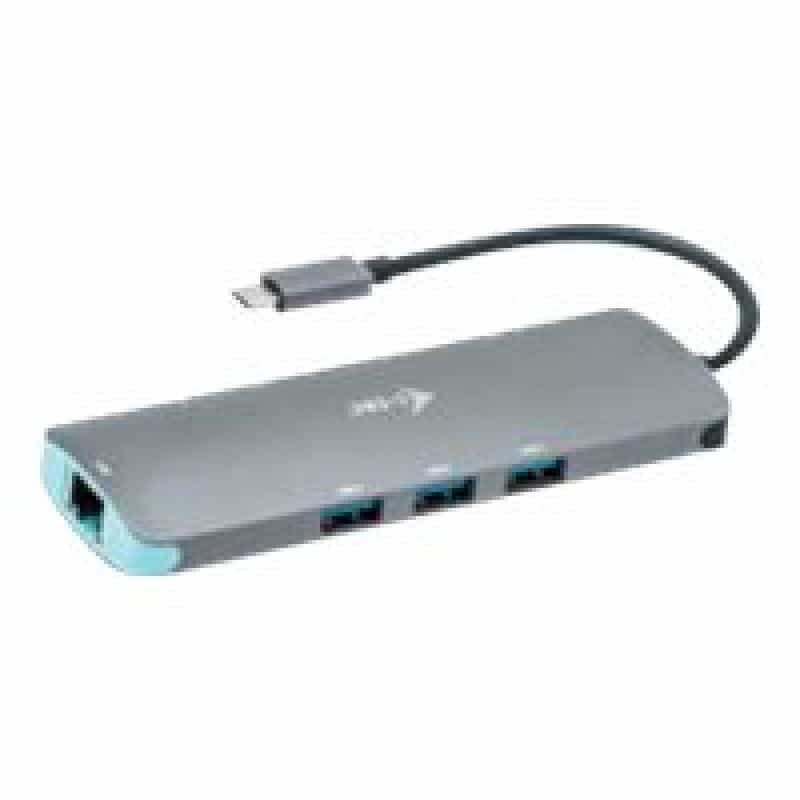 I-TEC USB-C Metal Nano Docking Station 4K HDMI LAN + Power Delivery 100 W