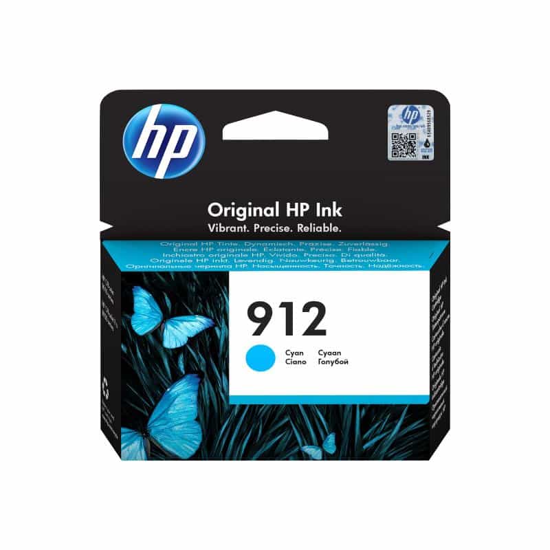 HP 912 Cyan Original Ink Cartridge HP 912 Cyan Original Ink Cartridge