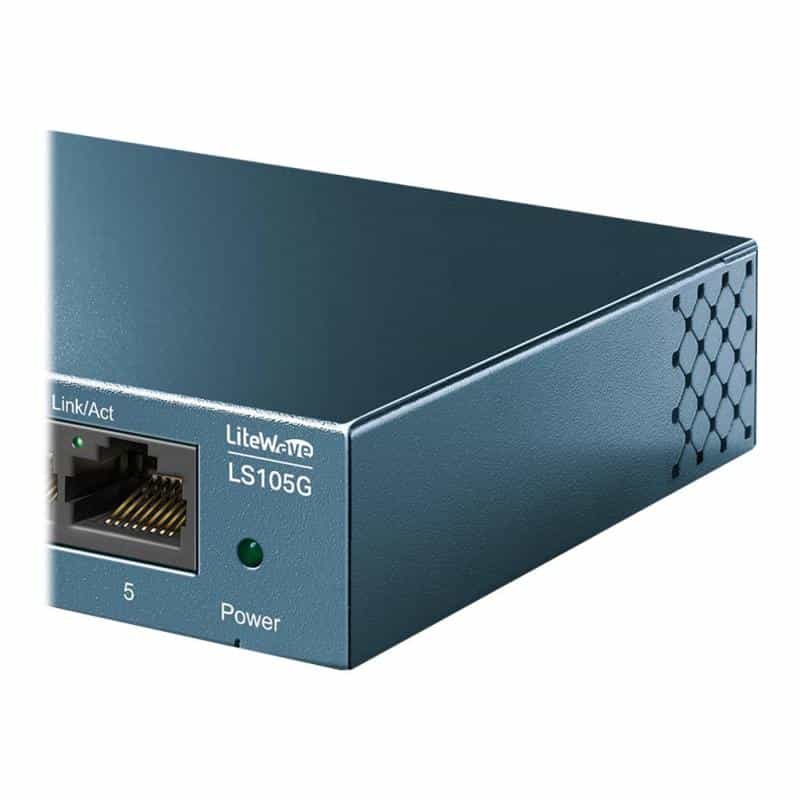 TP-LINK LiteWave 5-Port Gigabit Desktop Switch, 5 Gigabit RJ45 Ports, Desktop Steel Case