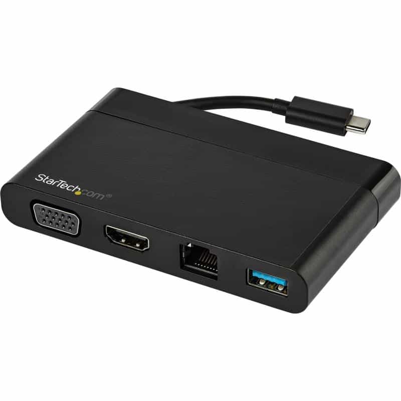 STARTECH.COM USB C Multiport Adapter mit HDMI und VGA - Mac / Windows / Chrome - 4K - 1x USB-A Port