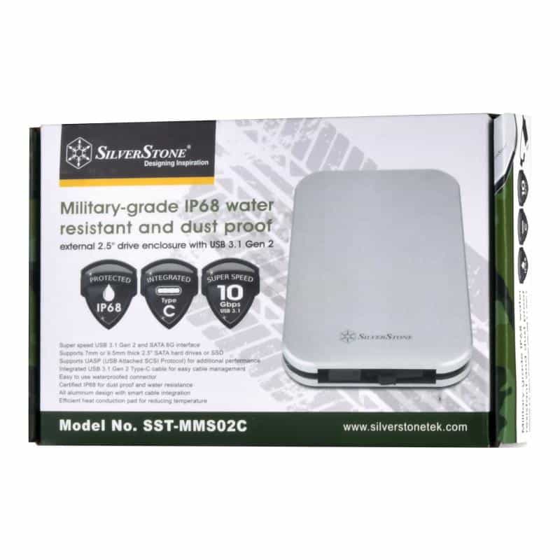 SILVERSTONE Mammoth Series MMS02 - Speichergehäuse - 2.5" (6.4 cm) - SATA 6Gb/s - 6 Gbit/s - USB 3.1