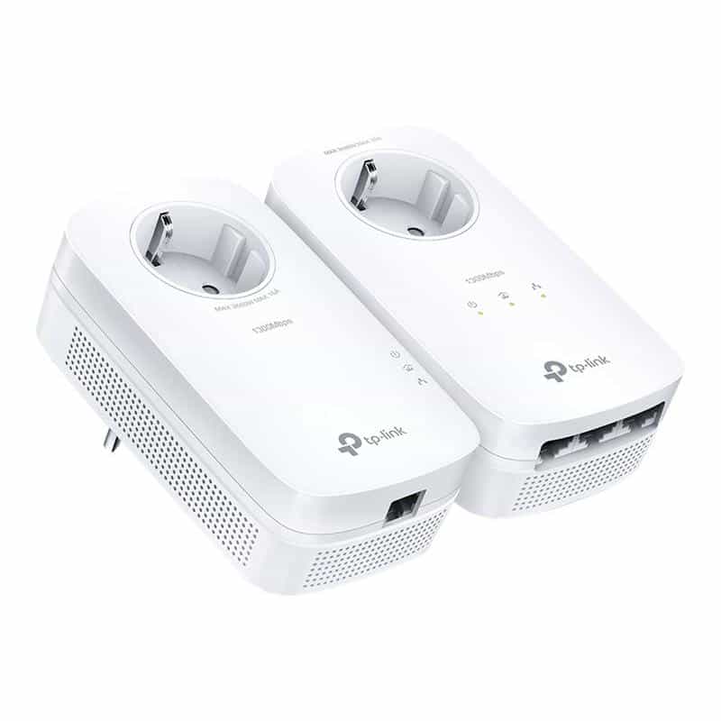 TP-LINK AV1300 - Gigabit Passthrough Powerline Starter Kit - Bridge - GigE, HomePlug AV (HPAV)