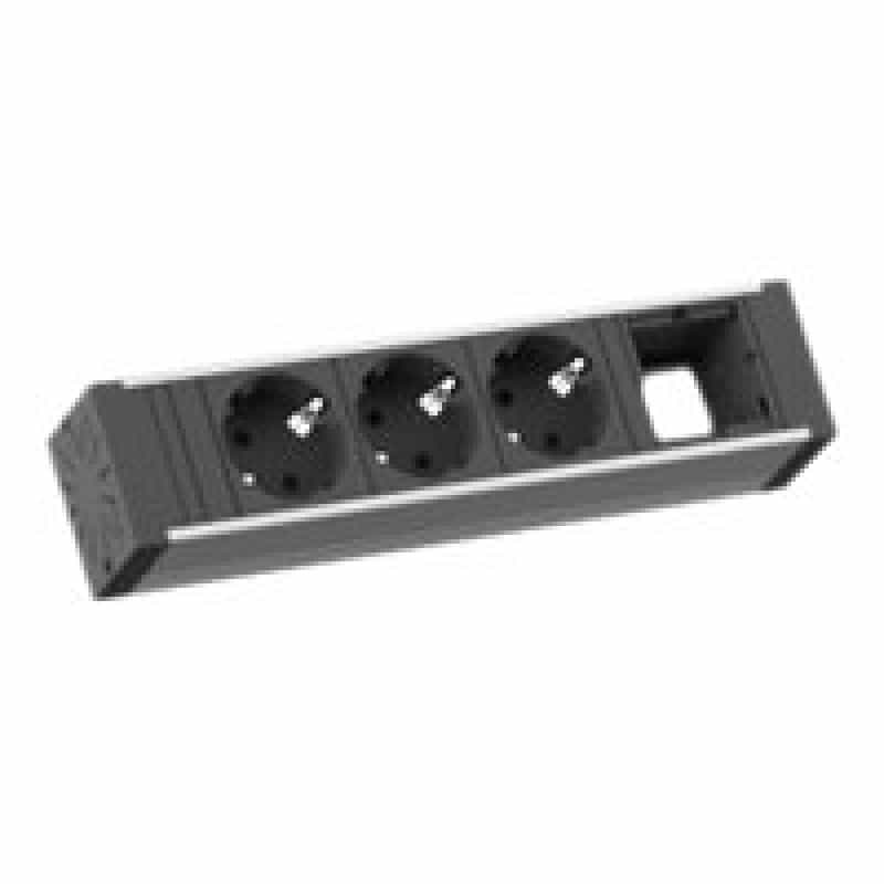 BACHMANN VENID 3x Schutzkontakt 1x ABD, schwarz 19.07.2197