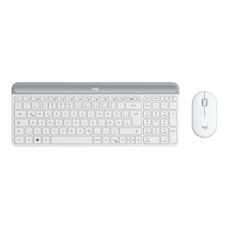 LOGITECH MK470 Slim Combo - kabelloses Tastatur-Maus-Set weiß
