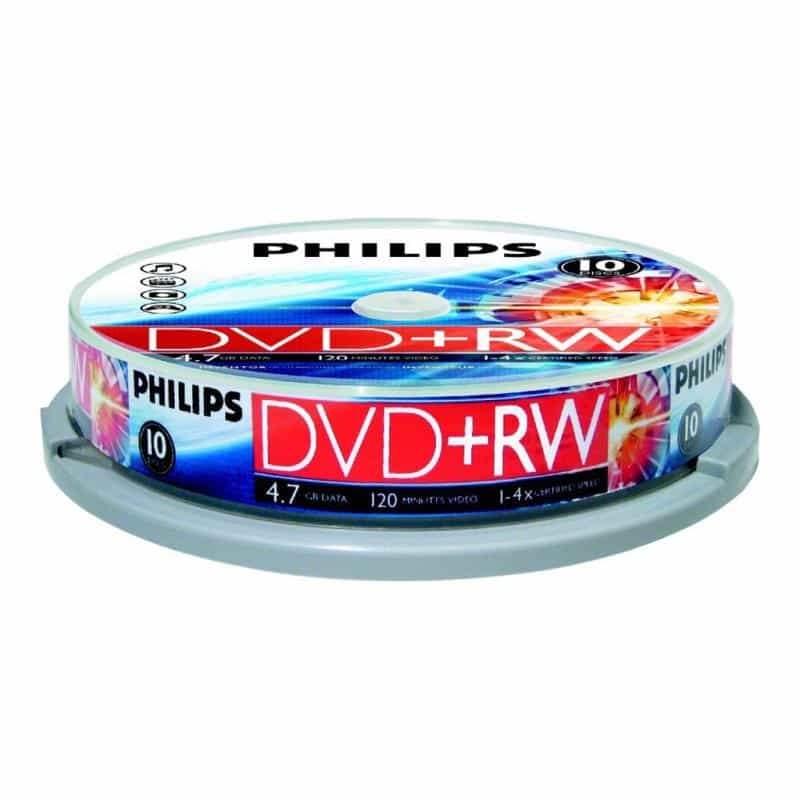 PHILIPS DVD+RW 4.7GB 10er Spindel