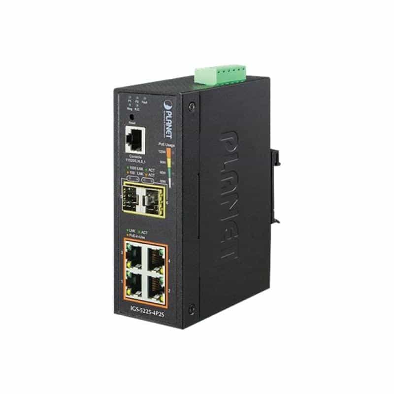 PLANET TECHNOLOGY Planet IGS-5225-4P2S L2+ Industrial 4-Port GB 802.3at PoE +