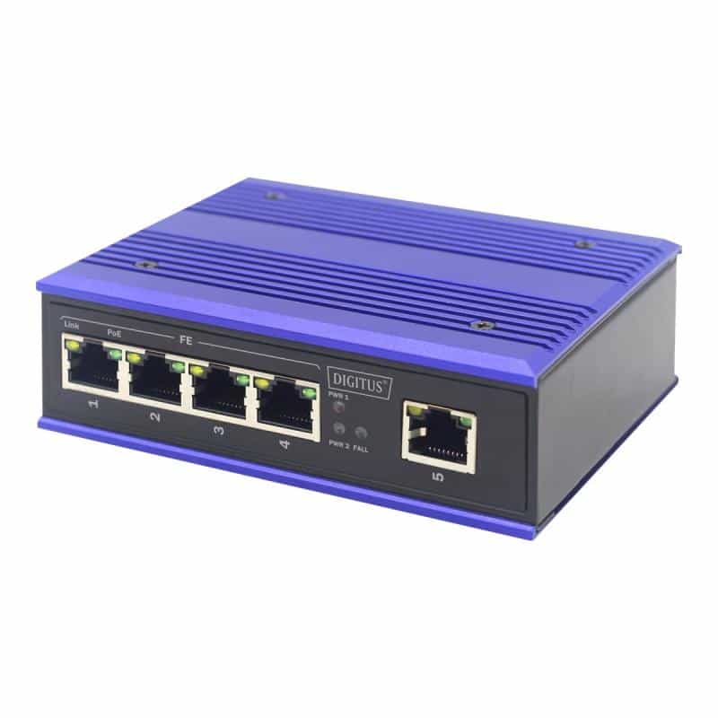 DIGITUS 4-Port Fast Ethernet PoE Swit.