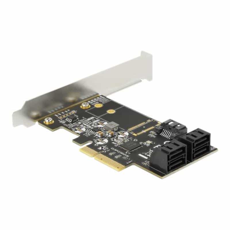 DELOCK 5 Port SATA PCI Express x4 Karte - Low Profile Formfaktor