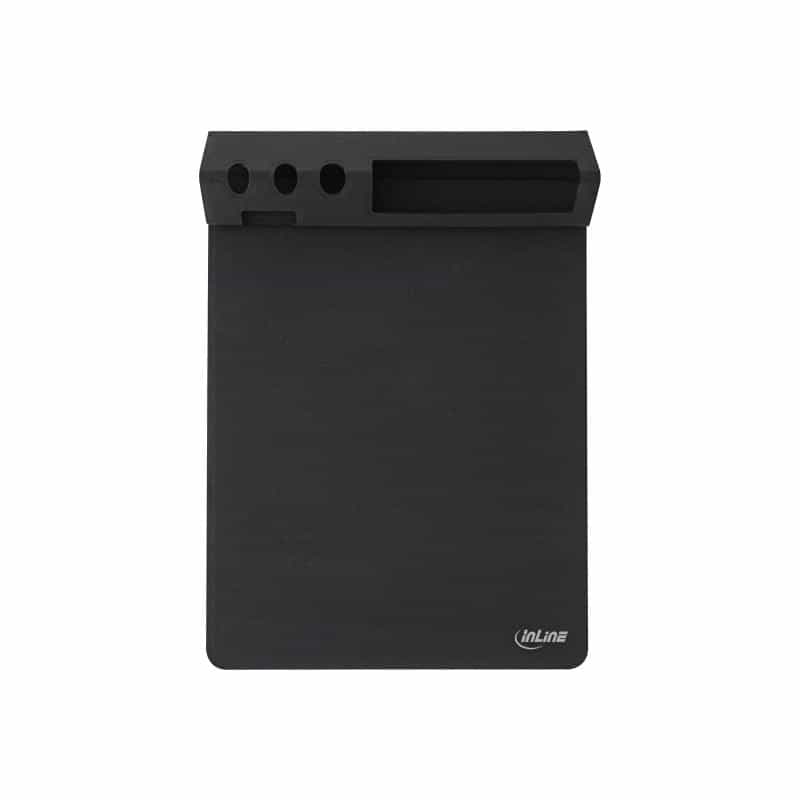 INLINE Multifunktions-Mauspad mit Smartphone- und Stiftehalter, schwarz, faltbar INLINE Multifunktions-Mauspad mit Smartphone- und Stiftehalter, schwarz, faltbar