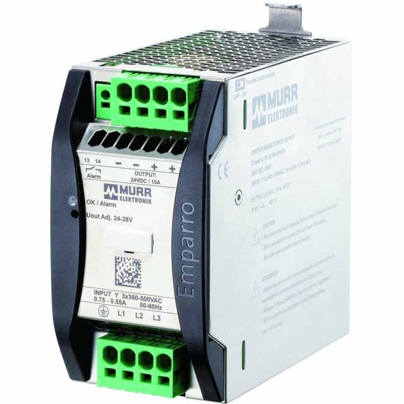 MURR elektronik Emparro Schalt- 85691 netzteil 3ph IN:360-500VAC OUT:24-28V/1