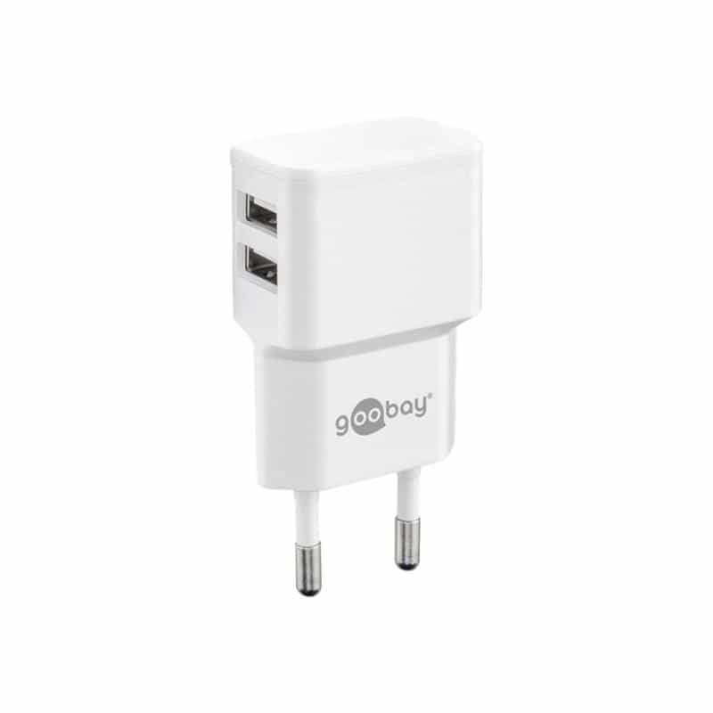 WENTRONIC Goobay USB-Ladegerät 2,4A/ 2xUSB Bu wh