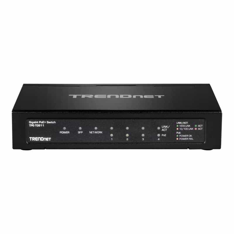 TRENDNET Switch  6 Port Gbit PoE+ 65W Metall