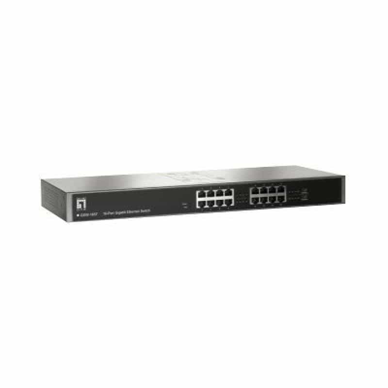 LEVEL ONE LevelOne - GSW-1657 16-Port 19"" Unmanaged Gbit Ethernet Switch