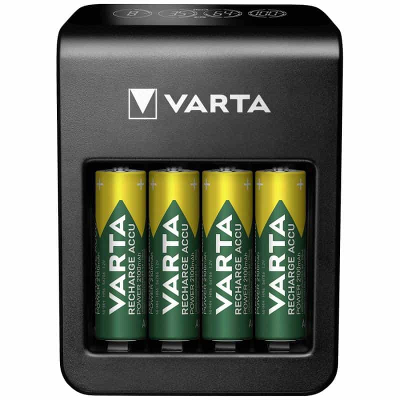 VARTA LCD Pug Charger+ inkl. 4 Akkus 2100 mAh AA